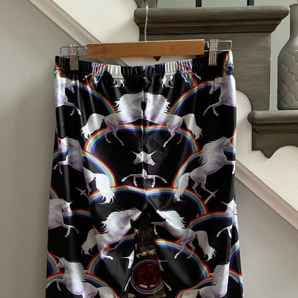 Unicorns & Rainbows Super Stretchy Leggings sz L EUC - Picture 4 of 5